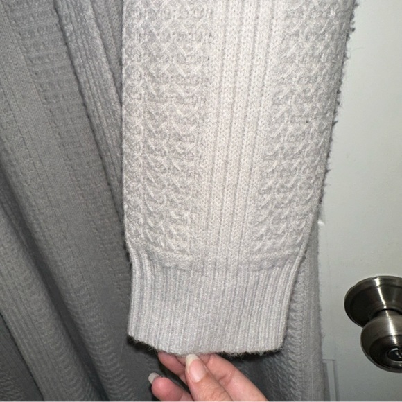 Soft surroundings, oatmeal open front knit cardigan women small - Picture 6 of 12